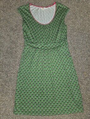 Boden...Green Printed Cap-Sleeve Women’s Dress